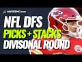 NFL DFS PLAYOFFS PICKS: DIVISIONAL ROUND DRAFTKINGS & FANDUEL TOP TARGETS & STACKS 1/13/21