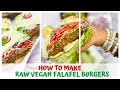 FALAFEL BURGER RECIPE in REAL-TIME • RAW VEGAN • HEALTHY FOOD