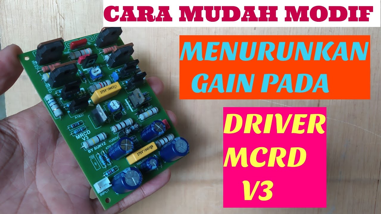 CARA MENURUNKAN GAIN PADA DRIVER MCRD V3 #driver #powerrakitan