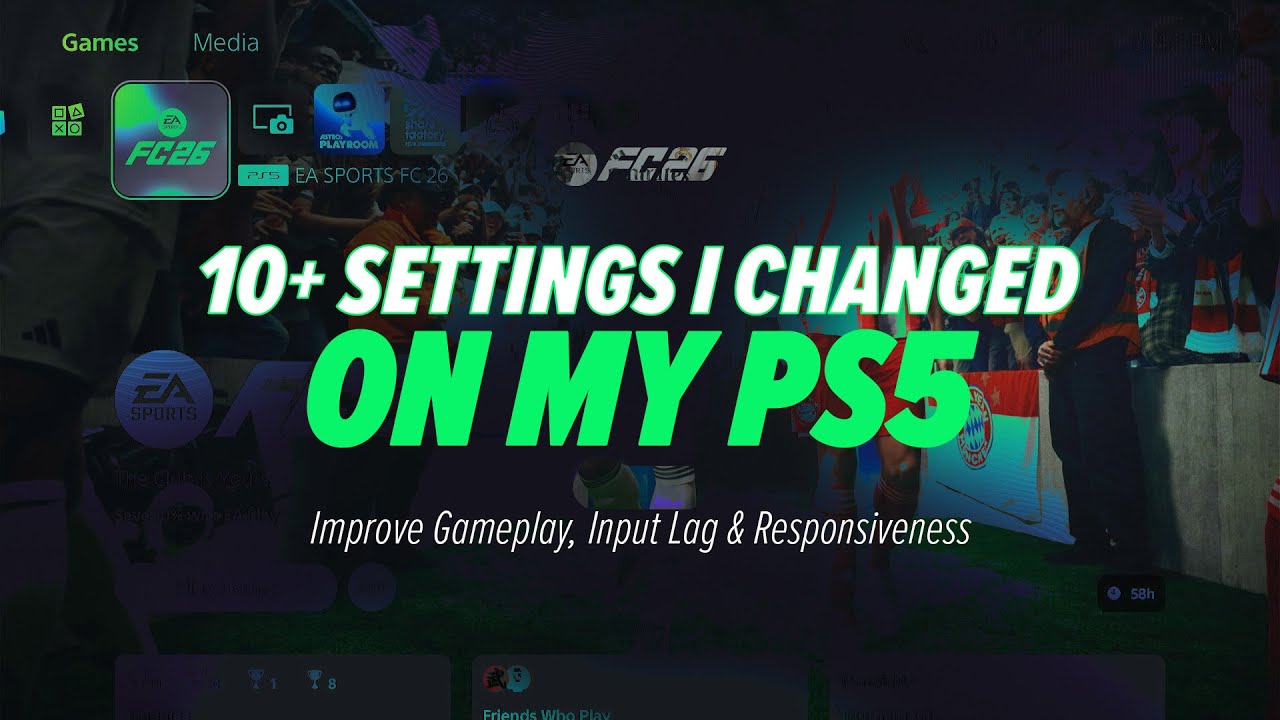 Лучшие настройки PS5 для FC 26 | Улучшение игрового процесса, уменьшение задержки ввода и повышен...