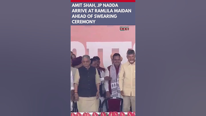 Amit Shah, JP Nadda Arrive At Ramlila Maidan Ahead Of Delhi CM Swearing Ceremony | #shorts