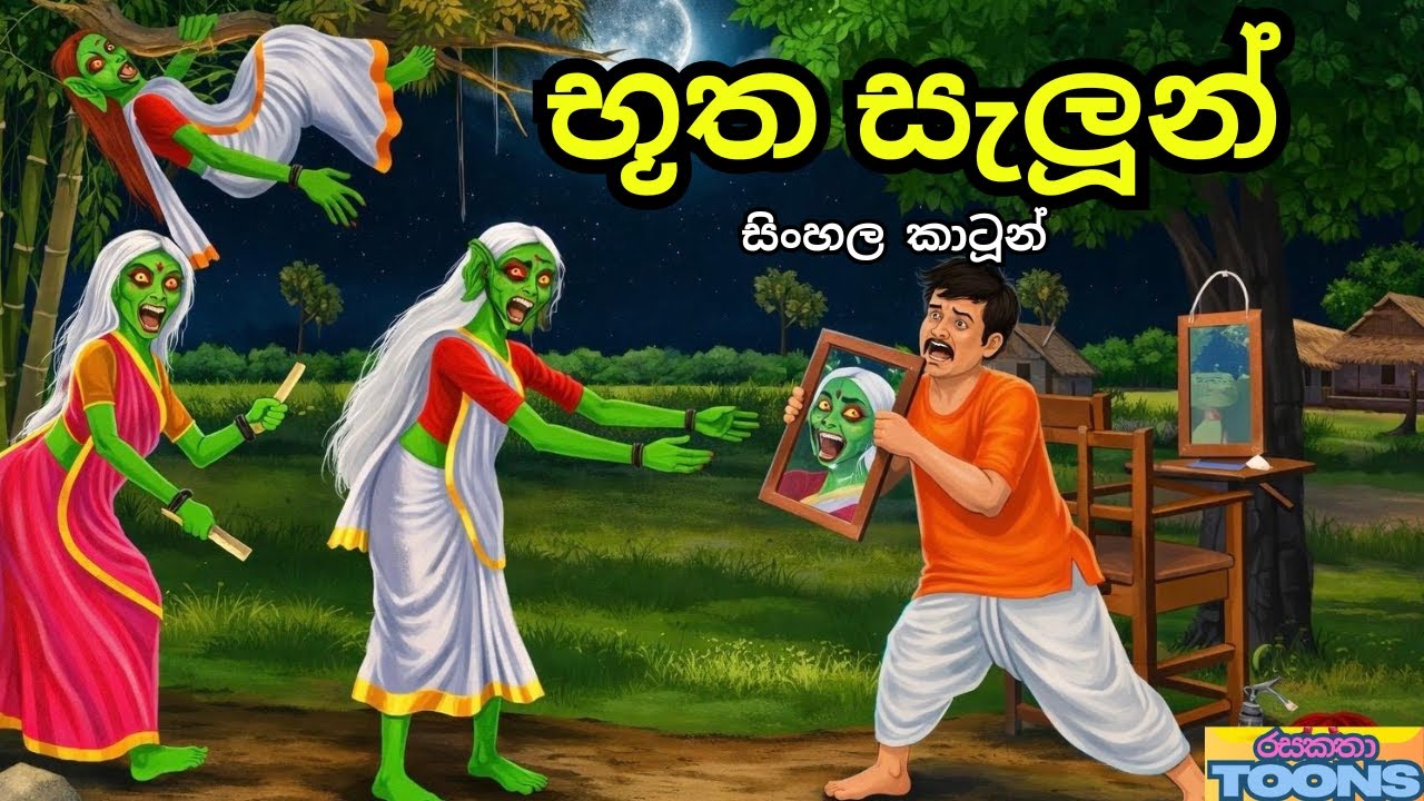 ලස්සන වෙන්න ආසාවෙන් ඉන්න යකින්න | Sinhala cartoon | රසකතා Toons