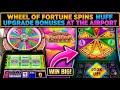 Huff N Puff Enuff Upgrade & Wheel of Fortune Spins - Airport Gambling Low bets! 🎰🐷