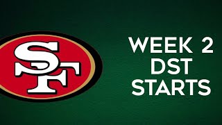 Defense/DST Starts Week 2 Fantasy Football