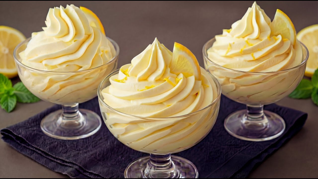 My Family Trick! Without Eggs! Lemon Cream in 5 minutes! The most amazing Lemon Dessert