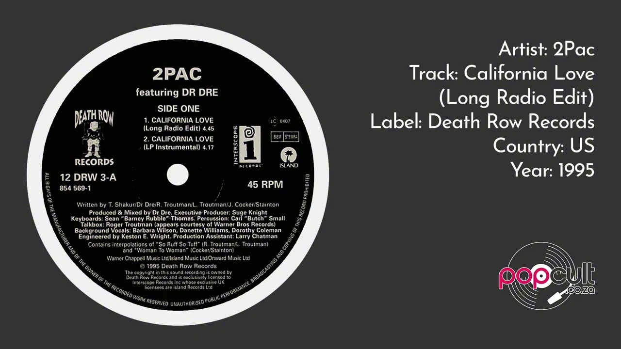 2Pac - California Love (Long Radio Edit) - YouTube