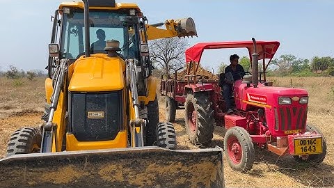 New Jcb 3dx Backhoe Machine Loading Mud In Mahindra and Swaraj Tractor | All about Tractors and Jcb