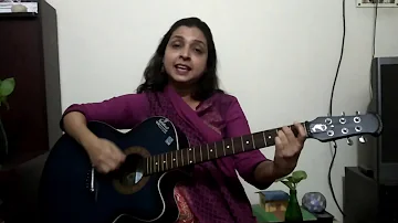 Amar ekla akash thomke geche by Shreya Ghoshal (cover) by Runa with Guitar.