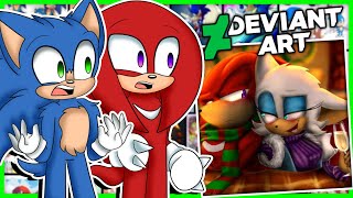 Movie Sonic And Movie Knuckles Visit DeviantArt - KNUCKLES X ROUGE?!