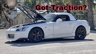 Honda S2000 on drag radials sticks all the boost to the streets after tuning