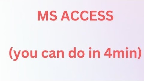 APPSC Group -4 CPT || GMS ACCESS || Microsoft Access