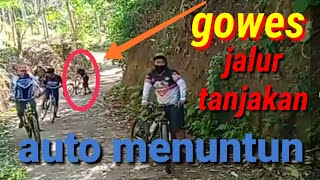 gowes gasebo rute penuh tanjakan maut AUTO menuntun.....jalur piramid