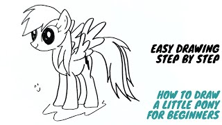 How to Draw A Cute Little Pony Easy Step by Step | Cartoon Drawing Step by Step | Arshaka Drawing