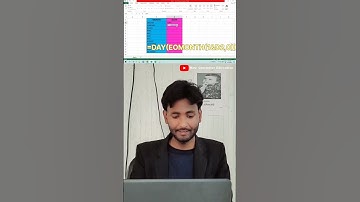Day eomonth formula in ms Excel|#shorts #viral #tranding #education #computer #reels #learning#excel