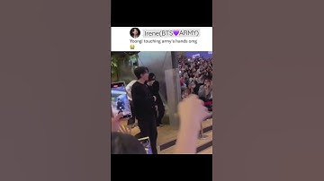 YOONGI touched ARMY’s hand #suga #ytshorts #trending #bts #minyoongi #yoongi #millionviews #bts