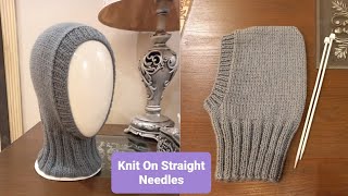 : Easy Knit Balaclava With Straight Needles | Monkey Cap | Helmet | Headgear With Written Instructions