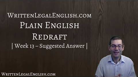 How to write plain language 13 - Suggested answers