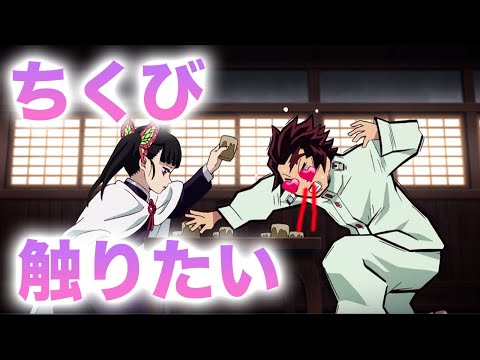 鬼滅の刃アフレコ 変態になった炭治郎はカナヲのTKBを触りたい きめつのやいば 竈門炭治郎 栗花落カナヲ 胡蝶しのぶ アテレコ 柱チャレンジ MAD 