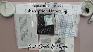 Stationery Sub Unboxing | September 2026 | Cloth & Paper