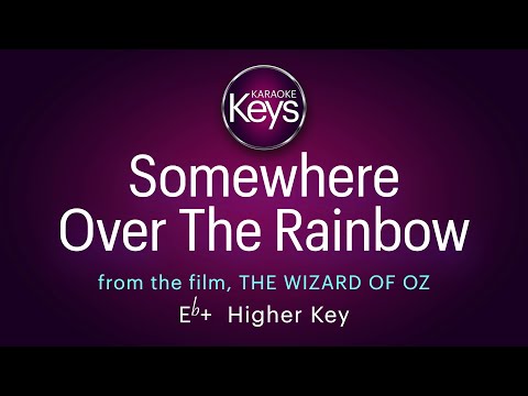 Somewhere Over The Rainbow ..... Eb+  Higher Key ..... Karaoke Piano with Lyrics