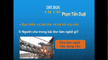 Lớp 3 tuần 22 môn Tập đọc Bài Cái cầu