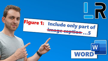 MS Word: Include only part of image caption in table of figures