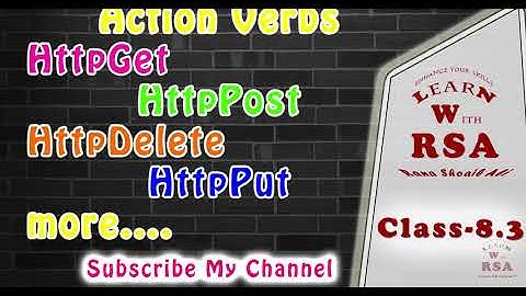 #8.3 What Are Action Verbs In ASP.NET MVC For Beginners In Hindi / Urdu