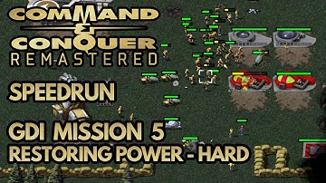 Command & Conquer Remastered Speedrun (Hard) - GDI Mission 5 - Restoring Power