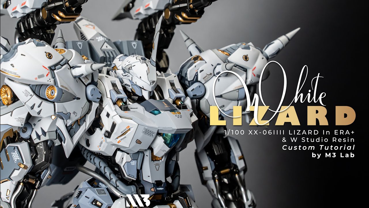 CUSTOM LIZARD In ERA+ | White Lizard | Tutorial & Review |  M3 LAB CUSTOM GUNDAM, MODEL KIT