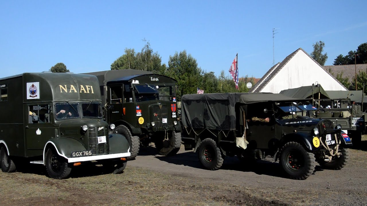 British WW2 military vehicles mash-up: Albion, Bedford, Fordson, Austin,... (Haillicourt 2025)