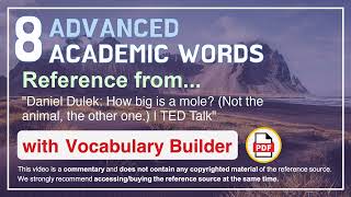 8 Advanced Academic Words Ref from "How big is a mole? (Not the animal, the other one.) | TED Talk"
