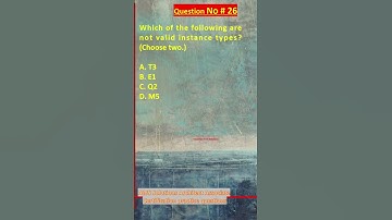 AWS Solutions Architect Associate Certification Practice Questions | Question No. 26 #aws #shorts
