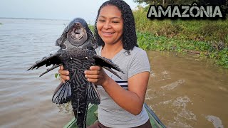 PESQUEI O Peixe HORRÍVEL! Que nunca tinha visto, PESCA RIBEIRINHA NA AMAZÔNIA