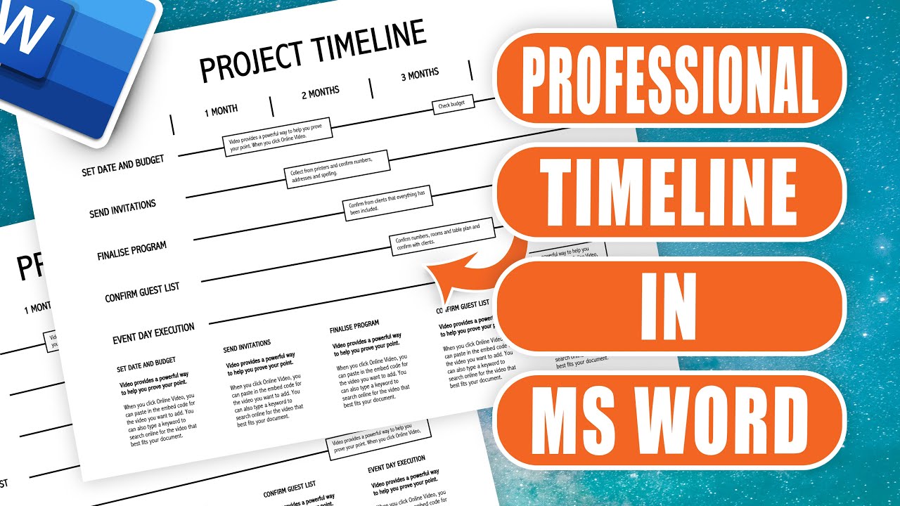 How To Make A Stunning Project Timeline in Microsoft Word - Step-by ...