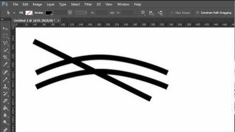 Photoshop CS6 - path stroke merge