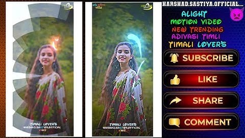 GHANSHYAM RATHVA NEW TIMLI 2024 STATUS ALIGHT MOTION 2025 VIDEO VISHNU BHIL TIMLI