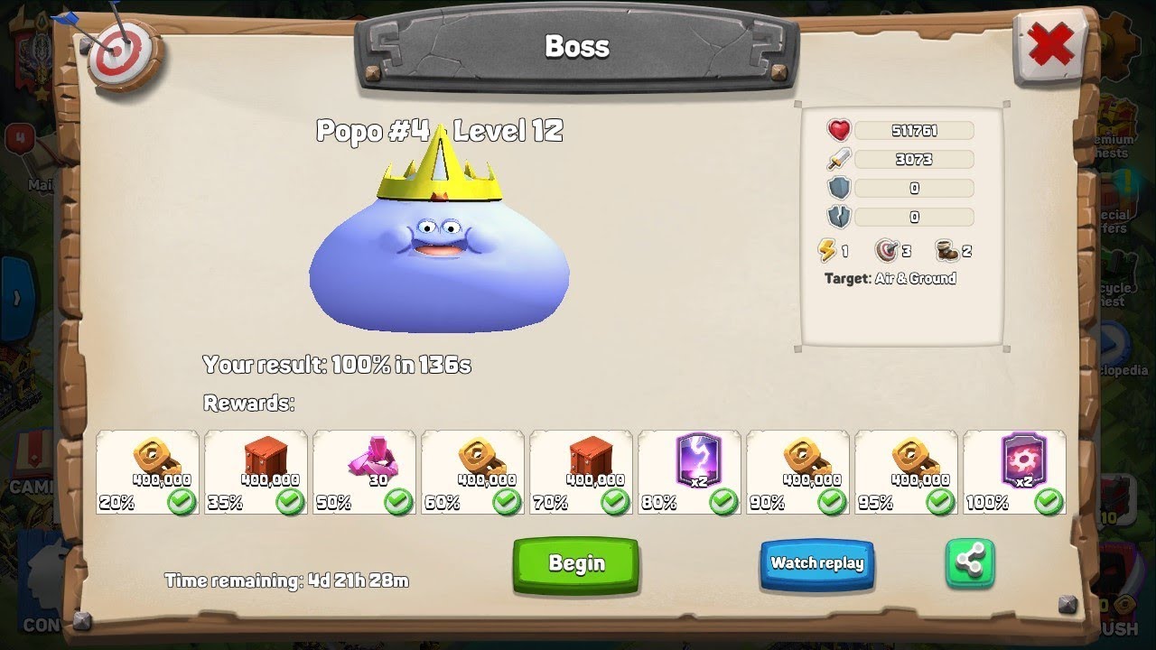 Boss - Popo #7 (Popo #4) -Level 12- (136s)
