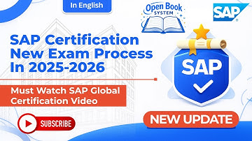 Changes In SAP Global Certification in 2026 In English  | New exam process | Open Book System