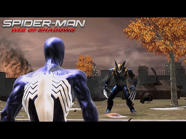 Styling on symbiote wolverine👀#webofshadows #spidermanwebofshadows #s