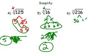 Algebra 1 P2 Roots Examples 4-6