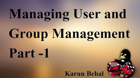 Managing User and Group Management Part 1 in RHEL8[Hindi] By Karun Behal
