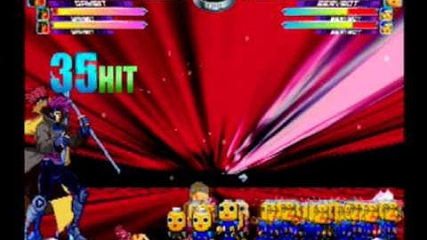 Marvel vs. Capcom 2 - Gambit & Servbot Glitch Gone Wrong