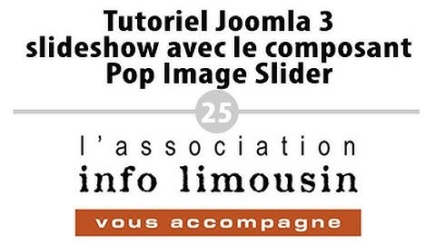 Tutoriel Joomla 3 - slideshow avec le composant Pop Image Slider
