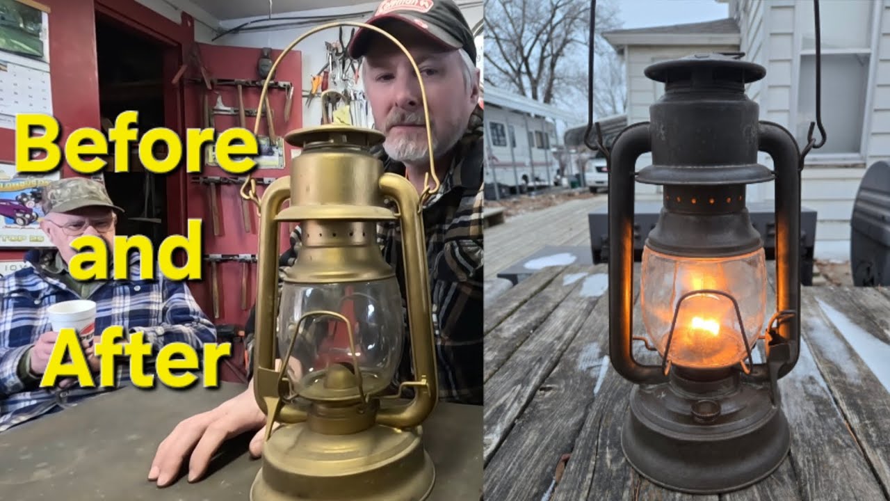 Столетний фонарь Atlantic, изготовленный компанией Defiance. Давайте сотрём золотую краску и посм...