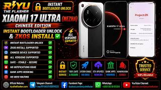 XIAOMI 17 ULTRA (NEZHA) CN INSTANT BOOTLOADER UNLOCK AND ZKOS INSTALL✅🆗SUPPORT ALL VERSION✅🆗