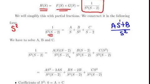Laplace Transforms : Convolution example with Partial Fraction Expansion