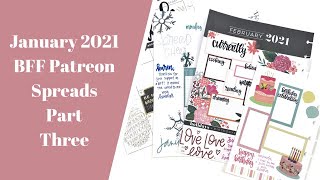 January 2021 BFF Patreon Spreads- Part Three