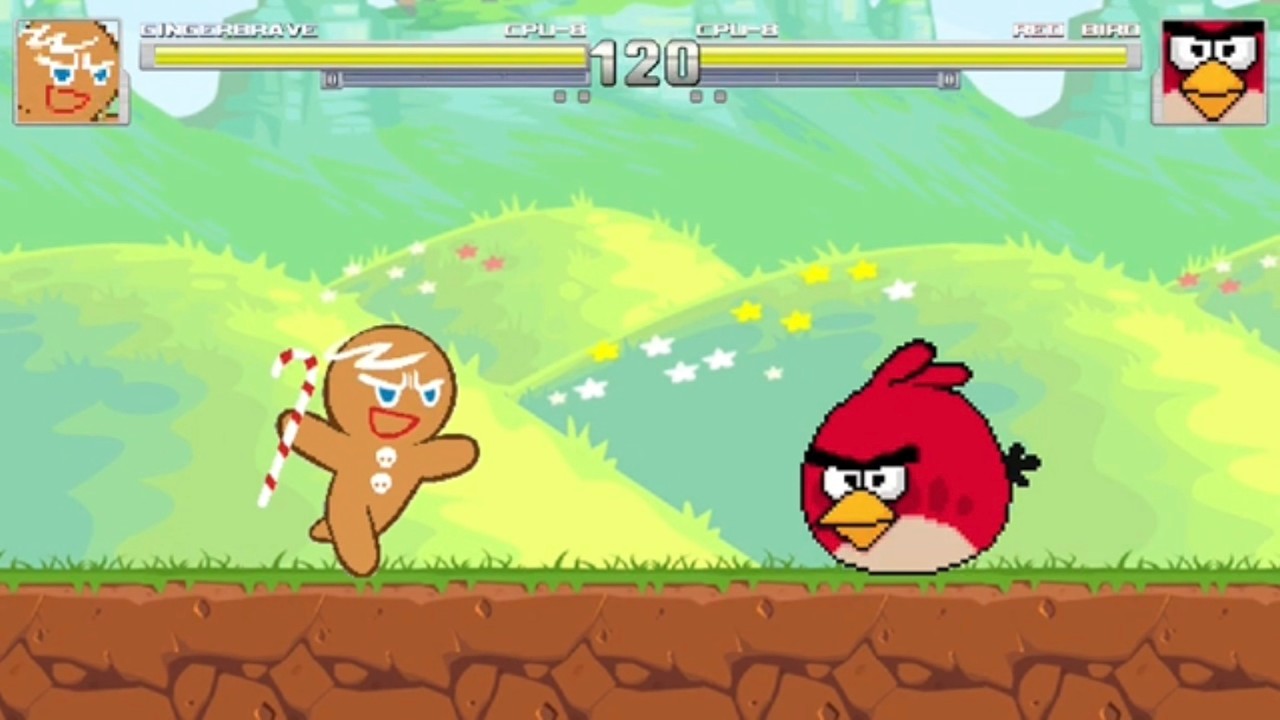 GingerBrave vs. Red (Cookie Run vs. Angry Birds) | M.U.G.E.N - YouTube