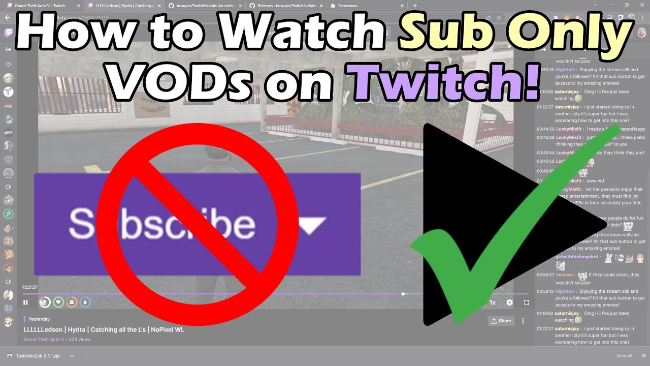 How to Watch Sub Only VODs on Twitch!