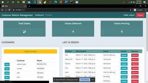 Django-Bootstrap-javascript CRM web application -- learned from dennis lvy